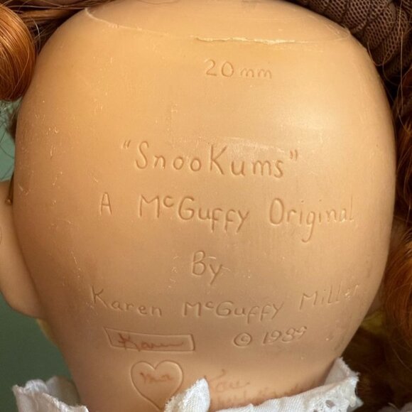 Vintage 1989 Karen McGuffey Miller "SnooKums" Doll With Curly Red Hair Glasses & - Picture 6 of 10